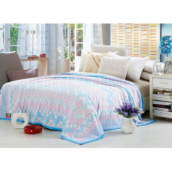 Comfortable Polyester Solid Flannel Blanket 3D Printed Super Soft For Bed 220