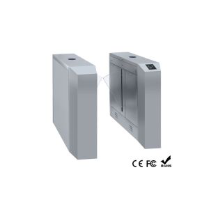 China Wire Drawing Automatic Flap Barrier Glass Retractable LED Indicator on sale