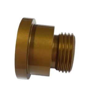ODM CNC Turning Gold Anodized Metal Aluminum Part Threaded Part For Hardware