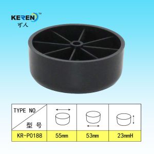 Black Replacement Plastic Couch Legs M8 Screw Lightweight With Round Shape