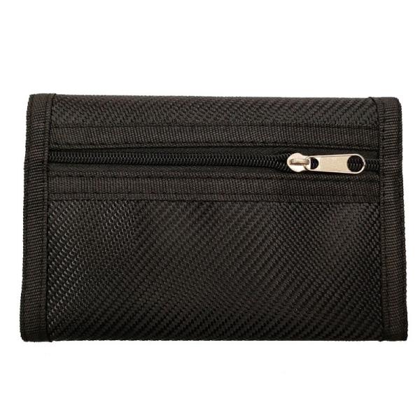 Oxford Nylon Short Trifold Mens Zip Around Wallet With Coin Pockets for Globetrotters