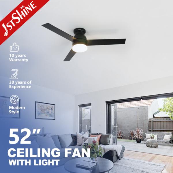 Quality Low Ceiling Black MDF Blades Ceiling Fan with Remote Control and 1450lm Luminous Flux for sale