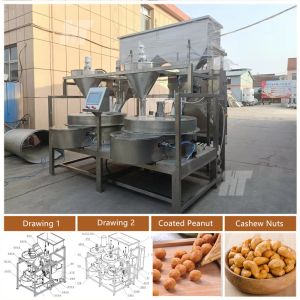 Fully Automated PLC Control Peanut Coating Machine Coated Peanut Processing Line