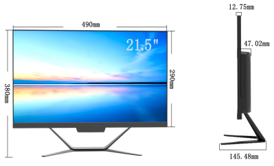 21.5 Inch Industrial Touch Monitor 1920x1080 250cd/m2 4ms Response