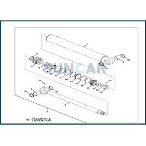 China FYD00000074 Boom Swing Cylinder Seal Repair Kit For DEERE 50D 50G on sale