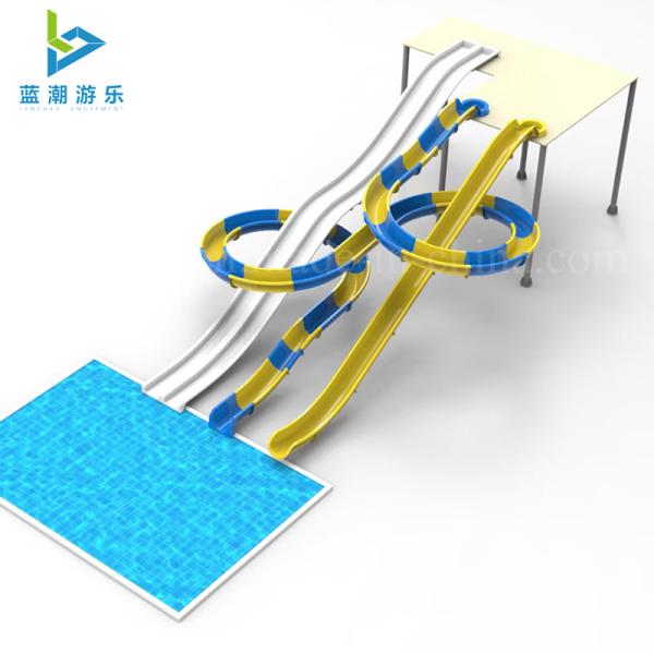 Resort Water Park Swimming Pool Rainbow High Speed Combined Slides for Adult