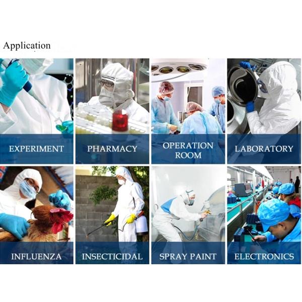 S-4XL Type 5 6 Disposable Coveralls Liquid Proof Non Woven Disposable Protective Suit