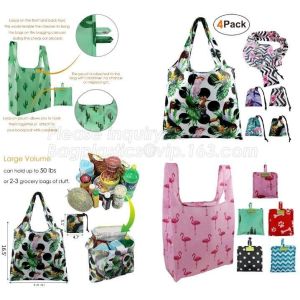Supermarket Cheap Recyclable Polyester Reusable Foldable Shopping Bag,Value