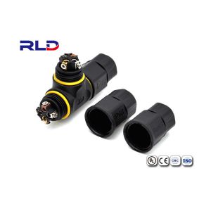 T Shape 2 Pin 3 Way AC250V IP68 Waterproof Connector