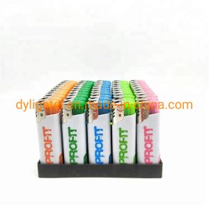 Refillable Advertising Dongyi LED Lighter F002 Windproof Lighter with Customized