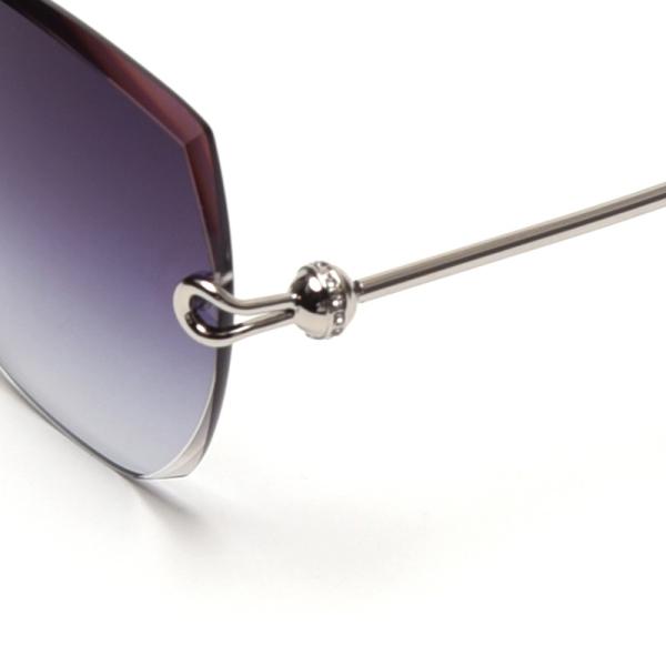 Rimless Women UV400 Metal Frame Polarized Sunglasses Oversized Gradient