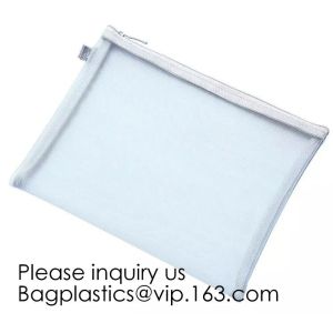 Travel Mesh Makeup Bag See Through Zipper Cosmetic Organizer Pouches Pack of 4