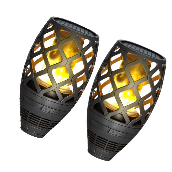 Quality Twinkling Dancing Flame Flashlight Solar Powered Speaker IP65 3watts for sale