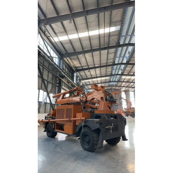 4 Wheels Driving / Steering / Crab Robotic Shotcrete Machine Travelling Speed 0