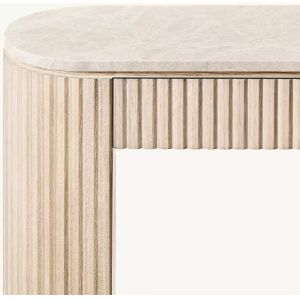 Modern Bedroom Walnut Console Table With Roller Shutter Door Cabinet