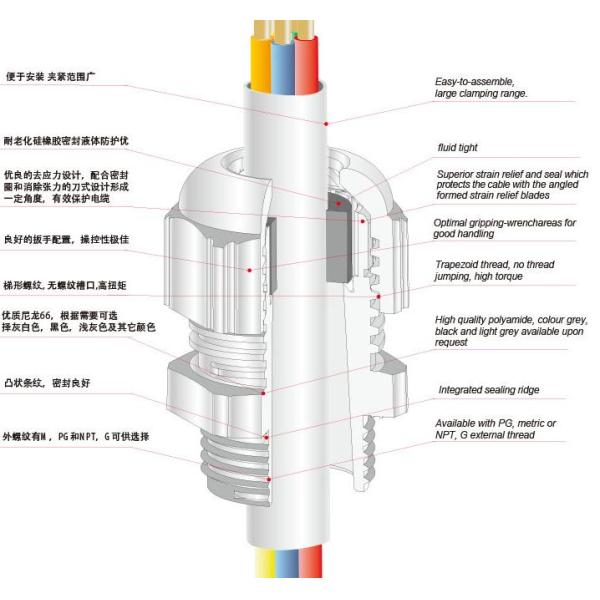 Nylon cable gland