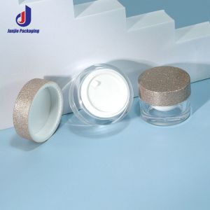 Customizable Label Acrylic Plastic 30g 50g Luxury Shiny Silver Aluminum Frosted