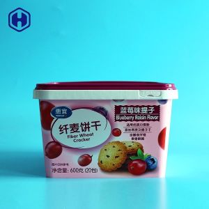 In Mold Labeling Tubs Square Plastic Box Environmentally - Friendly