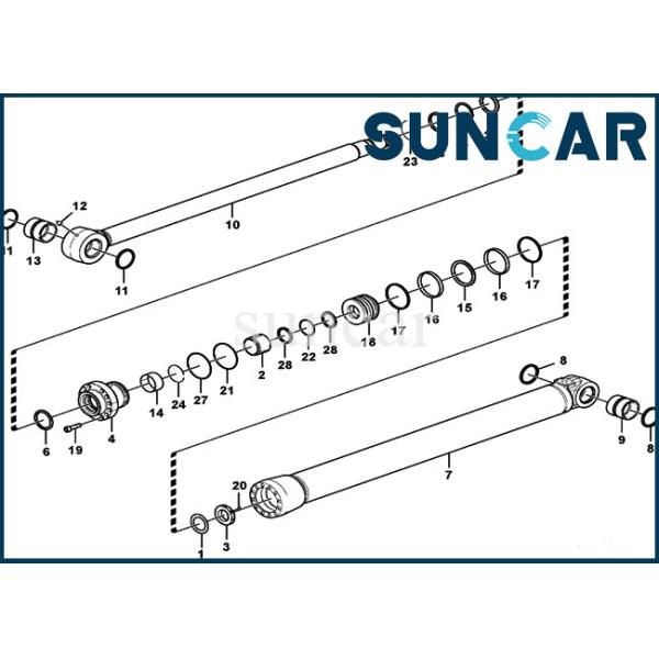 14589145 SUNCARVO.L.VO EC460CHR EC480D VOE14589145 Hydraulic Bucket Cylinder Seal Repair Kit