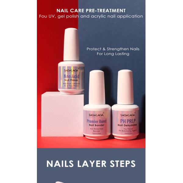 Professional Bond Primer Nails Protein Bonder Kit Nail Prep Primer and Dehydrator Non Acid Set Private Label