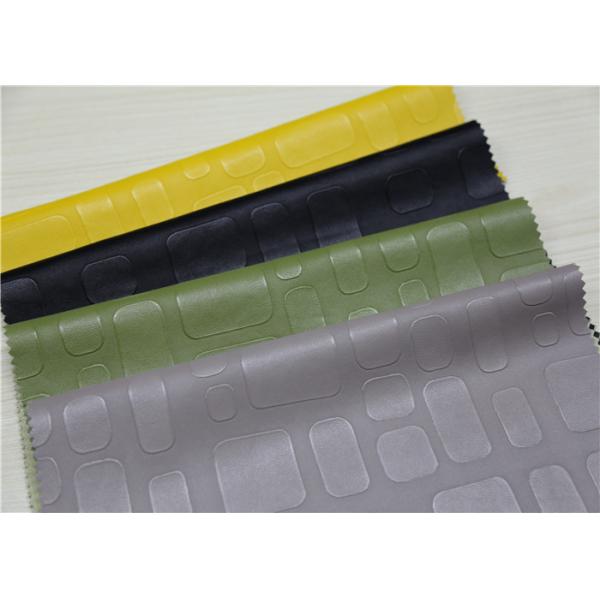 Embossed Pu Leather Fabric For Handbags 0.55 Mm Thickess Lemon Yellow