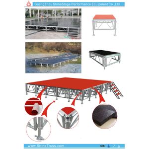 Assembly Aluminum Red Portable Stage Platform For Outdoor Performance