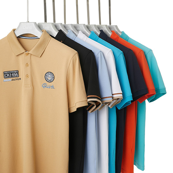 High Elasticity Breathable Custom Polo Shirts With Embroidery Logo for Men's