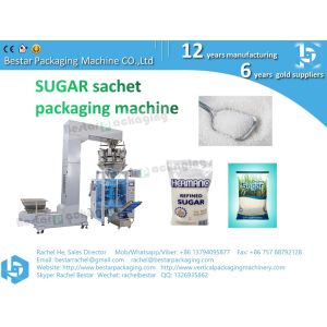Sugar packing machine for 1KG with 14 heads weigher and thermal transfer printer