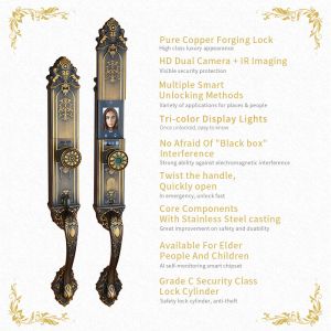 Glomarket High Quality Smart Door Lock With Tuya App Palm Face Fingerprint