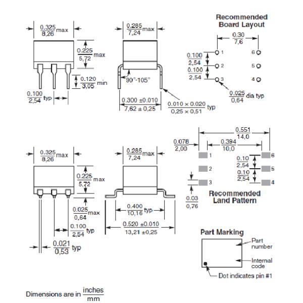 WB3010-SML Surface mount and through hole versions Gate Drive Transformer