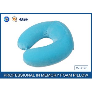 Super Soft Velboa Pillow Case U Shape Memory Foam Neck Pillow / Contour Neck