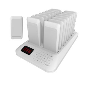New design 800m long distance wireless calling system with 16 pagers for
