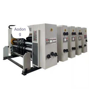 PLC Control Flexographic Box Printing Machine , Rotary Die Cutting Equipment
