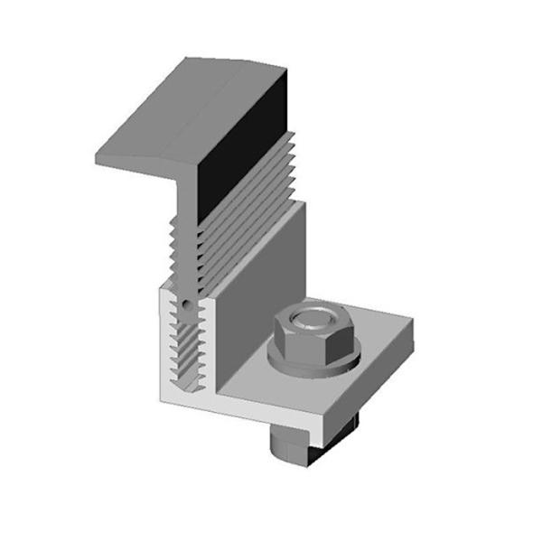Quality 6063 Extruded Profile Metal Roof Solar Panel Clamps For PV Solar Modules for sale