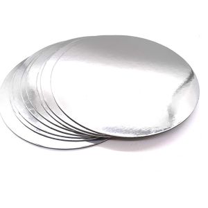Customized Round Cardboard Paper Laminated with Metalized Silver Foil Paper