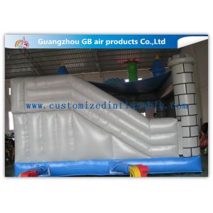 Outdoor Grey Inflatable Jumping Castles , Inflatable Dragon Combo Bouncy Castle
