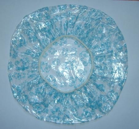 PE Clear Disposable Shower Caps , Disposable Plastic Hair Caps For Hotel / Cooking