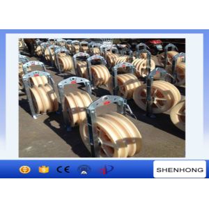 Overhead Lines Large Diameter Rope Pulley Two Bundled Stringing Blocks