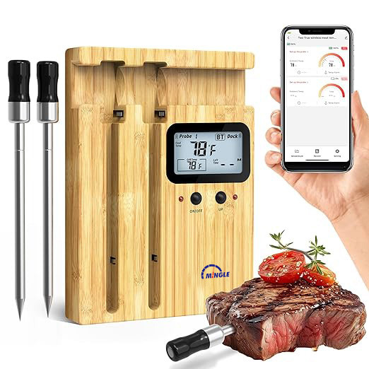 165ft Smart Wireless Thermometer Digital Instant Read Bluetooth Meat Thermometer