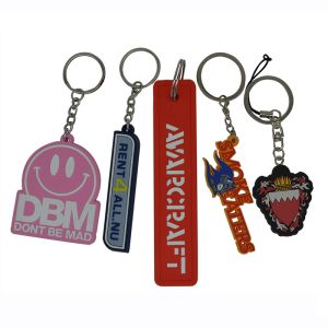 Custom Shape 2D 3D Logo Epoxy Soft Pvc Keychain