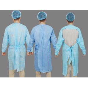Simple Disposable Protective Gowns Long Sleeve Anti-blood Isolation Gowns With