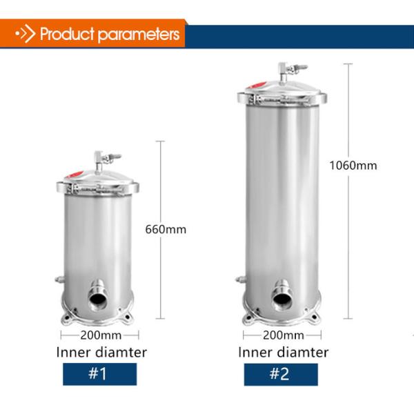 IOS Stainless Steel Single Bag Silver Cartridge Filter Housing For Water Treatment