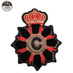 Handmade 3D Embroidery Patches Red / Black Customized Logo For Gifts /