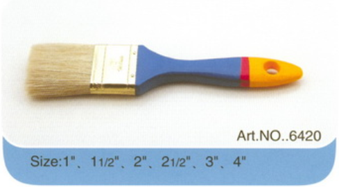 High quality chinese manufacturer wooden handle pure bristle paint brush 2" 3" 4" No.6420