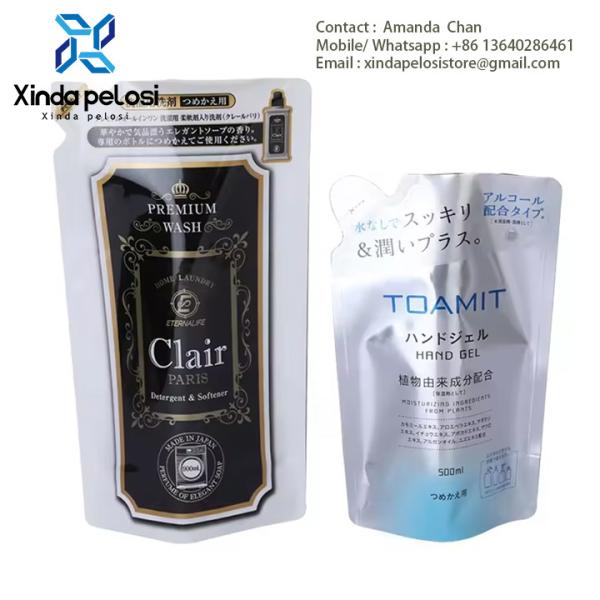 Eco-Friendly Recyclable Plastic Standing Pouch , Liquid Packaging Pouches