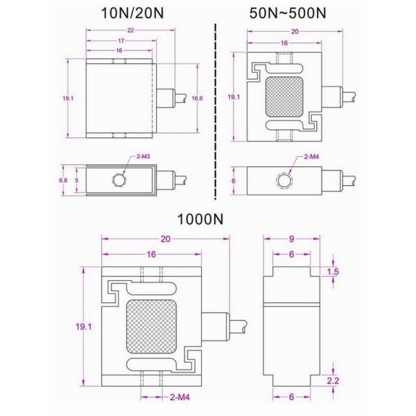 Micro tension sensor 50N 100N 200N 300N 500N small size tension sensor
