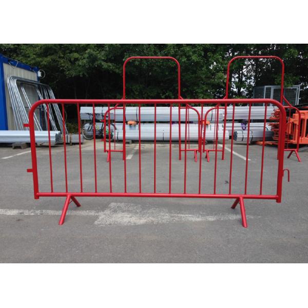 PVC Coated Crowd Control Barriers Inner Pipe 18 MM OD With Bridge Feet