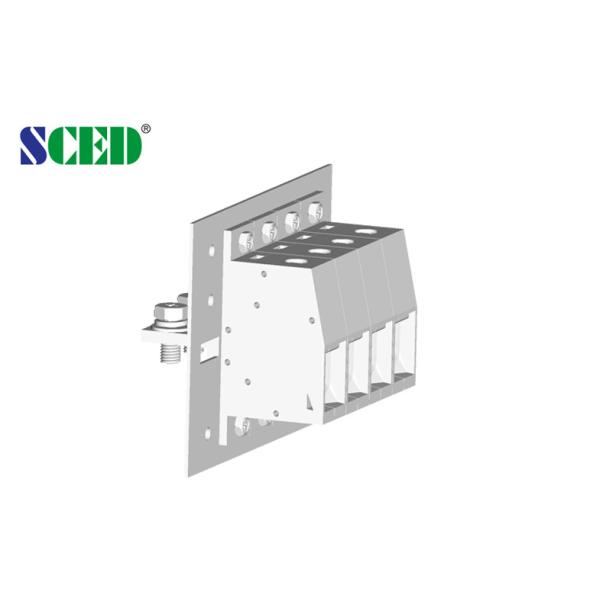 285A Through Panel quick connect terminal block 30mm 1-24 Poles Grey Bulkhead