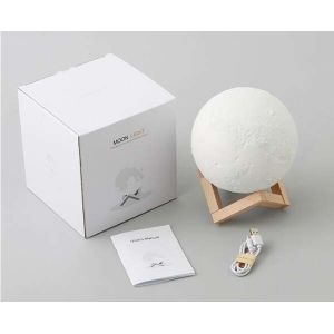 USB Rechargeable Touch Sensor 3D Printing LED Moon Night With Brightness