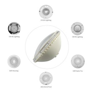 UL Certificated RGB LED Pool Light 520LM Circular PAR56 Niches